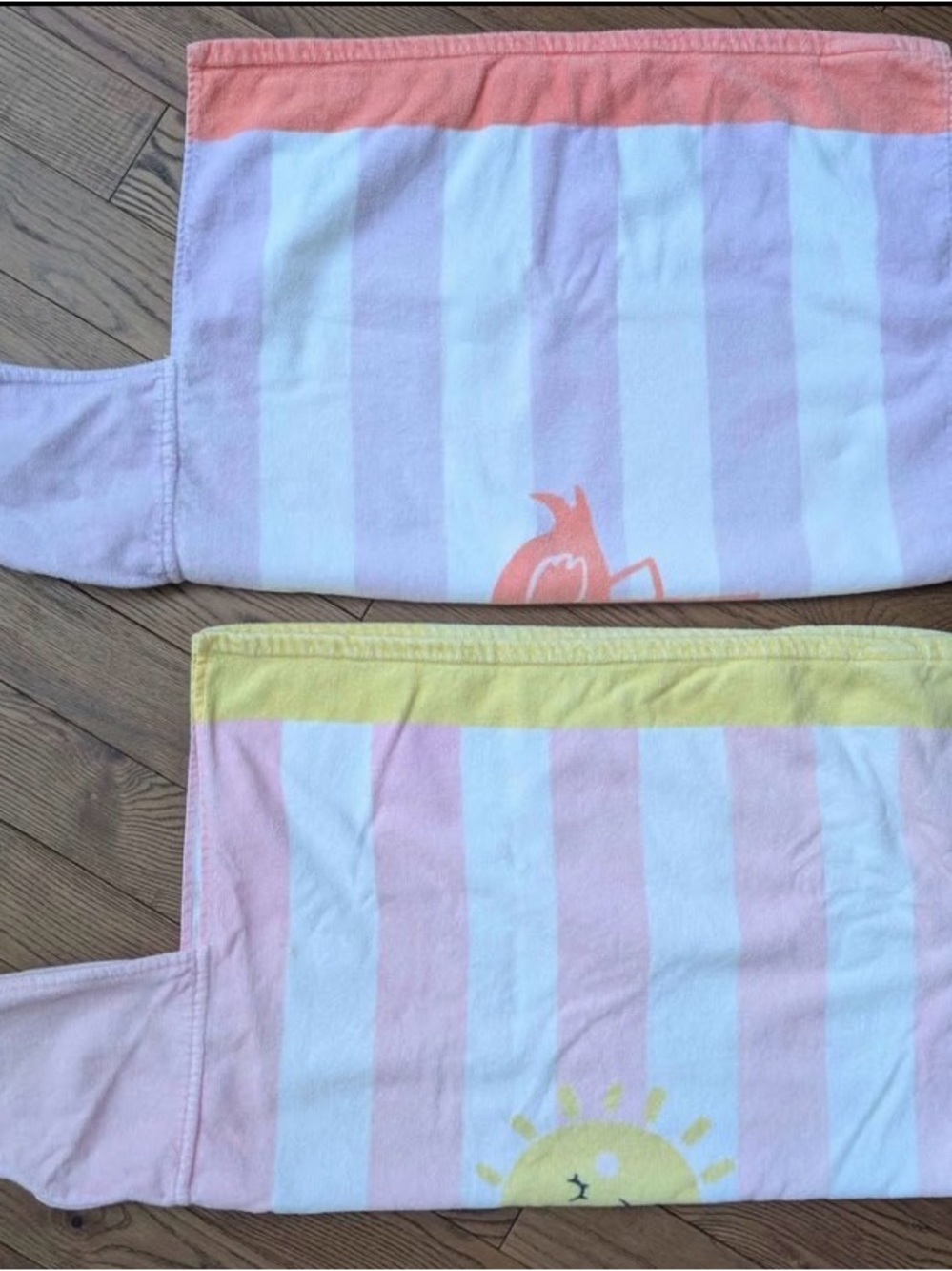 Pottery Barn BABY hooded beach pool bath towel bundle
